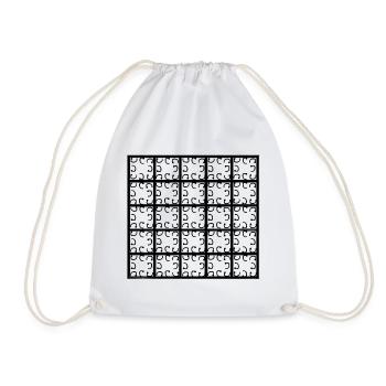 Décor carré - Sac de sport léger - blanc - Devant
