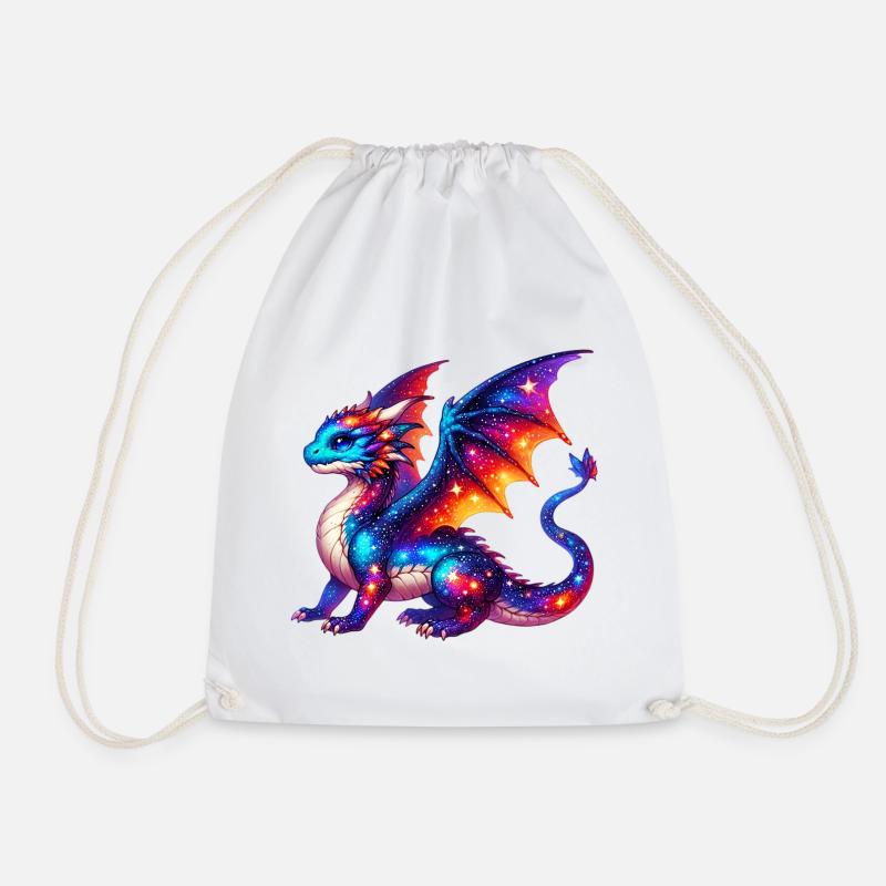 Drache - Turnbeutel - Weiß
