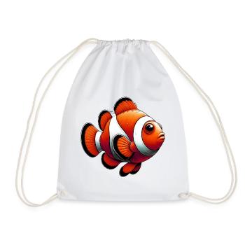 Poisson-clown - Sac de sport léger - blanc - Devant
