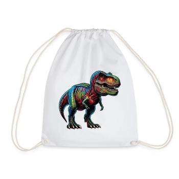 Dinosaurier - Turnbeutel - Weiß - Vorne