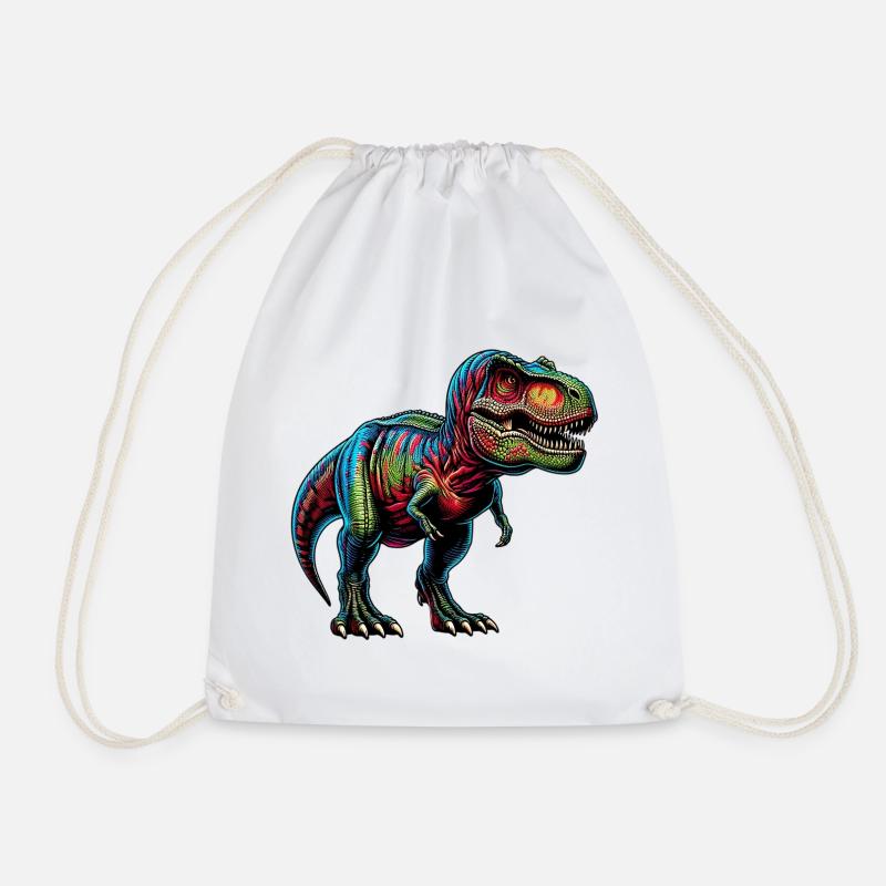 Dinosaurier - Turnbeutel - Weiß