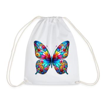 Schmetterling - Turnbeutel - Weiß - Vorne