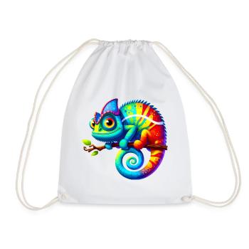 Chameleon - Drawstring Bag - white - Front