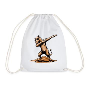 Dabbing Camel. Flair arabe dans le désert de Dubaï - Sac de sport léger - blanc - Devant