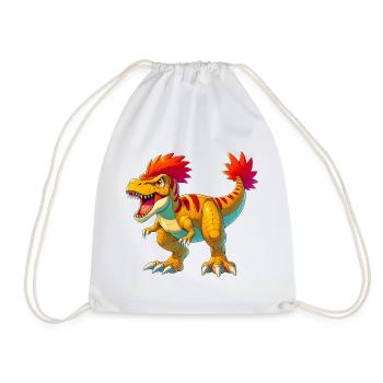 Dinosaurier - Turnbeutel - Weiß - Vorne