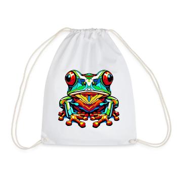 Frosch - Turnbeutel - Weiß - Vorne