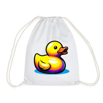 Ente Ente Ente Ente Ente - Turnbeutel - Weiß - Vorne