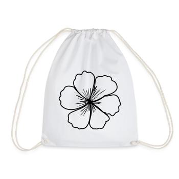 Cherry Blossom – Multi-Color Contours Sakura Look - Drawstring Bag - white - Front