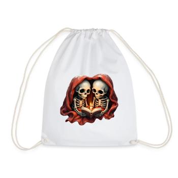 Moments magiques d’hiver : deux squelettes - Sac de sport léger - blanc - Devant