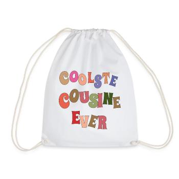 Coolest Cousin Ever - Drawstring Bag - white - Front