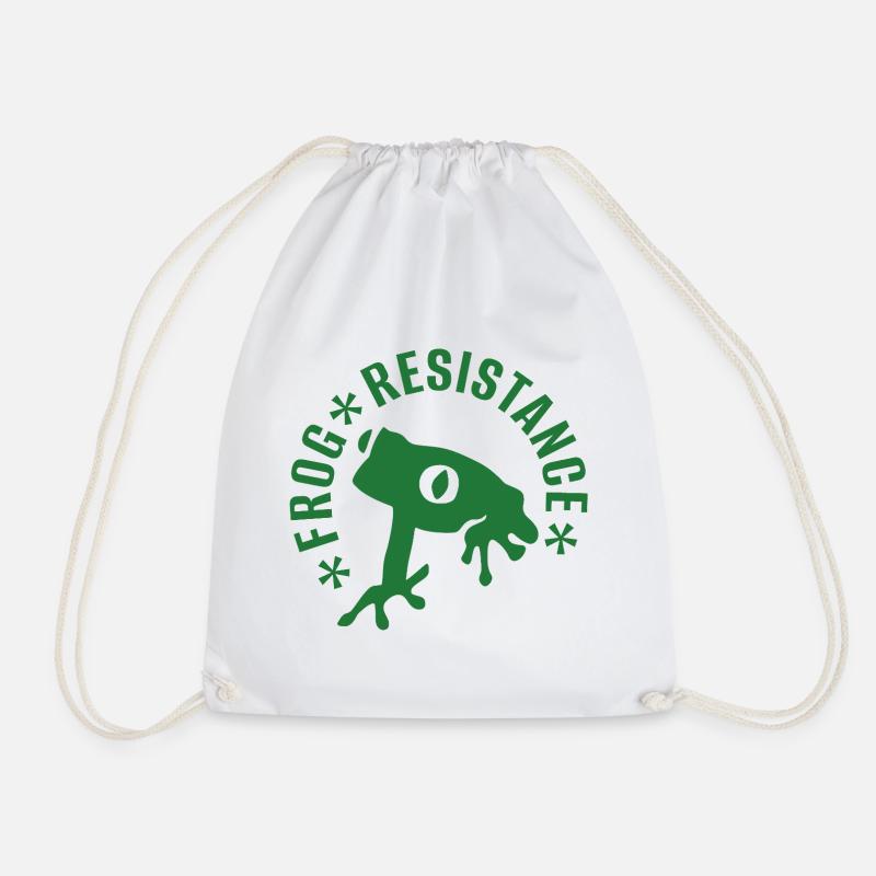 Frog resistance - "Frog resistance" - Drawstring Bag - white
