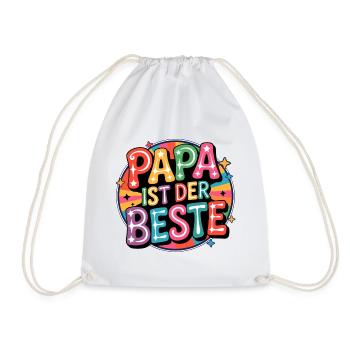 Dad Is The Best – Pop Art Color Game - Drawstring Bag - white - Front