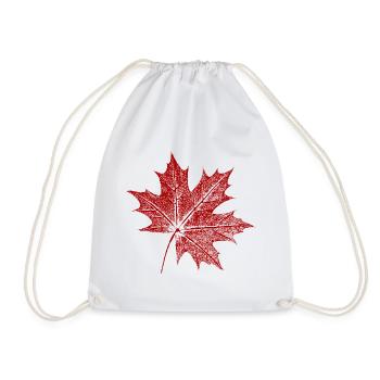 Feuille d’érable - Sac de sport léger - blanc - Devant