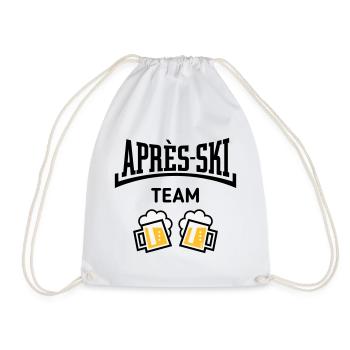 Après-Ski Team (Bier Apres Ski Konkav / POS 3C) - Turnbeutel - Weiß - Vorne