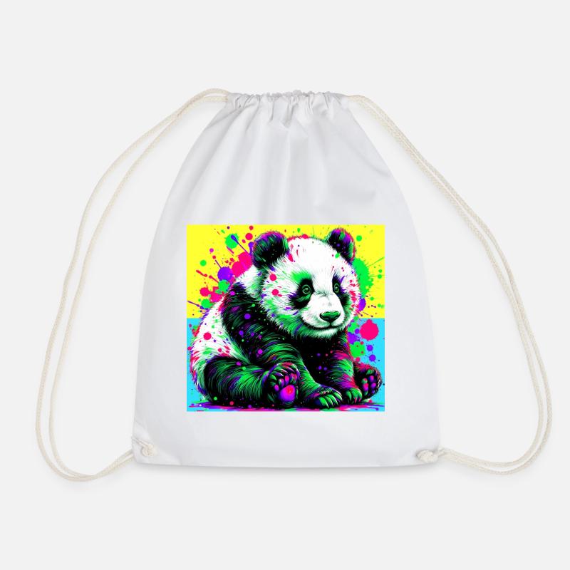 Panda - Turnbeutel - Weiß