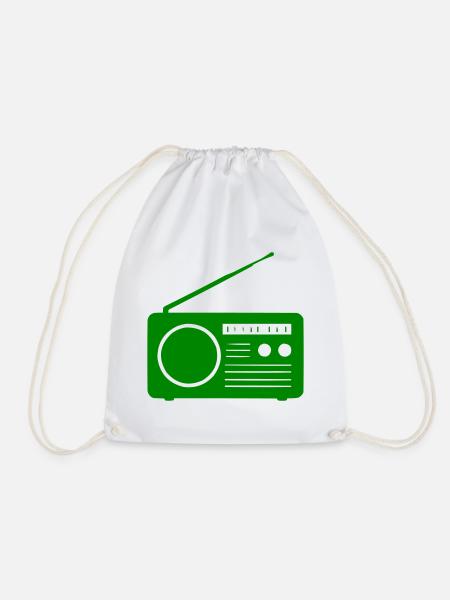 Retro-Radio Design - Turnbeutel - Weiß