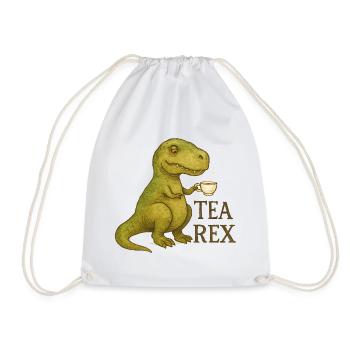 Tea Rex : Aquarelle Dino Heure du Thé - Sac de sport léger - blanc - Devant