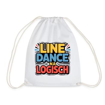 Line Dance Logical - Drawstring Bag - white - Front
