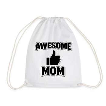 MAMAN GÉNIALE – Un t-shirt cool pour les mamans fières - Sac de sport léger - blanc - Devant