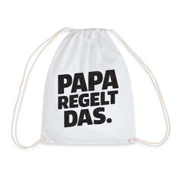 Papa s’en occupe – Drôle de cadeau de papa - Sac de sport léger - blanc - Devant