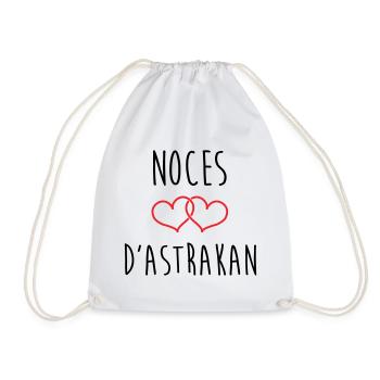 Wedding Anniversary - Astrakhan Wedding (64 years) - Drawstring Bag - white - Front