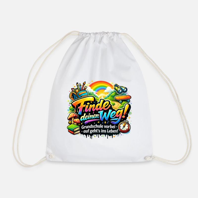 Find Your Way – Primary School - Drawstring Bag - white