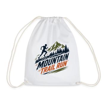 Mountain Trail Run - Drawstring Bag - white - Front