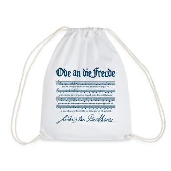 Ode to Joy - Drawstring Bag - white - Front