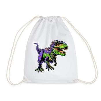 Dinosaurier - Turnbeutel - Weiß - Vorne