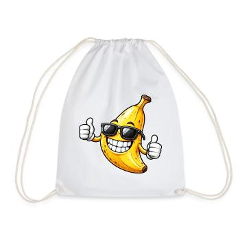 Banane mit Sonnenbrille Lustiger Sommer Spaß - Turnbeutel - Weiß - Vorne