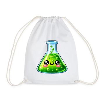 Grüner Blubber im Erlenmeyer - Turnbeutel - Weiß - Vorne