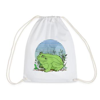 Frosch - Turnbeutel - Weiß - Vorne