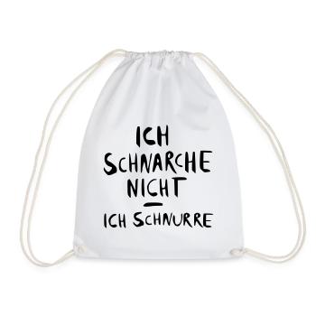 ich schnarche nicht - ich - Turnbeutel - Weiß - Vorne