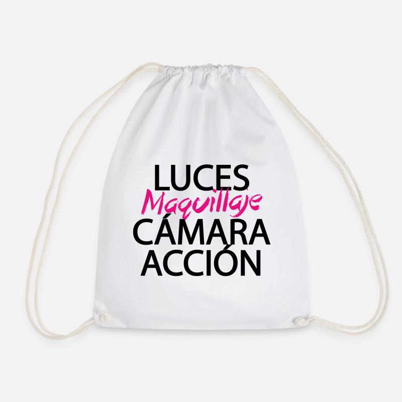 Make-up-Licht-Kamera-Aktion - Turnbeutel - Weiß