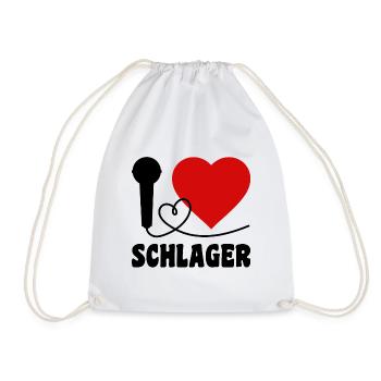 I Love Schlager - Turnbeutel - Weiß - Vorne