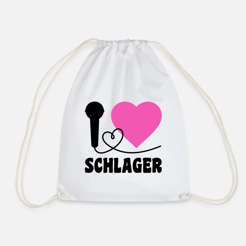 I Love Schlager  - Turnbeutel - Weiß