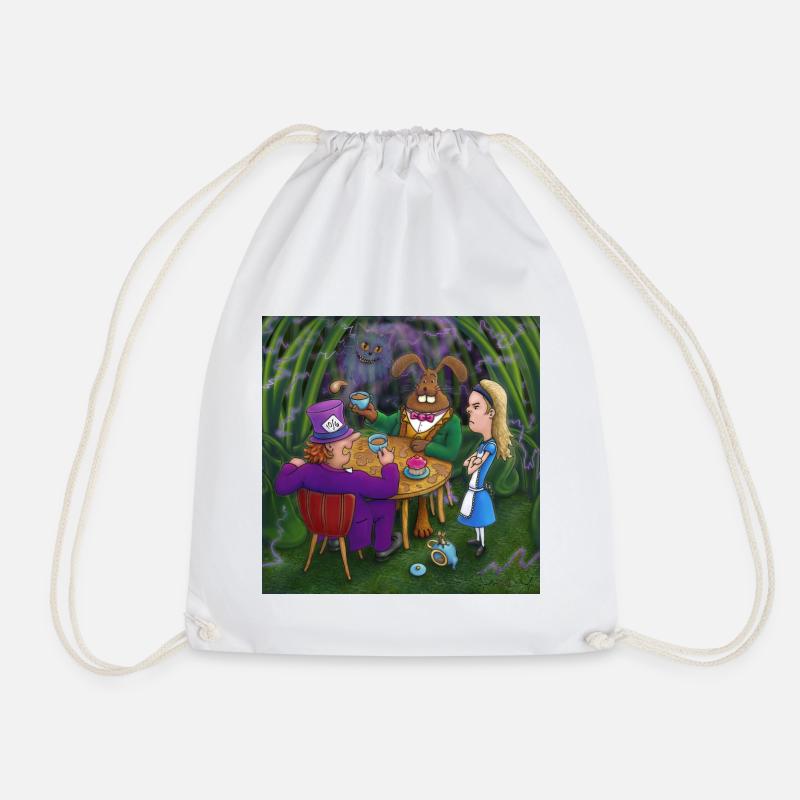 Alice im Wunderland Tee Pary - Turnbeutel - Weiß