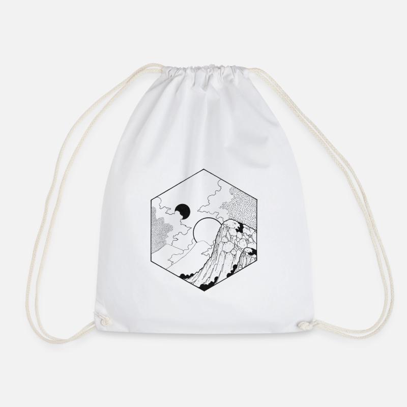 195 - Drawstring Bag - white