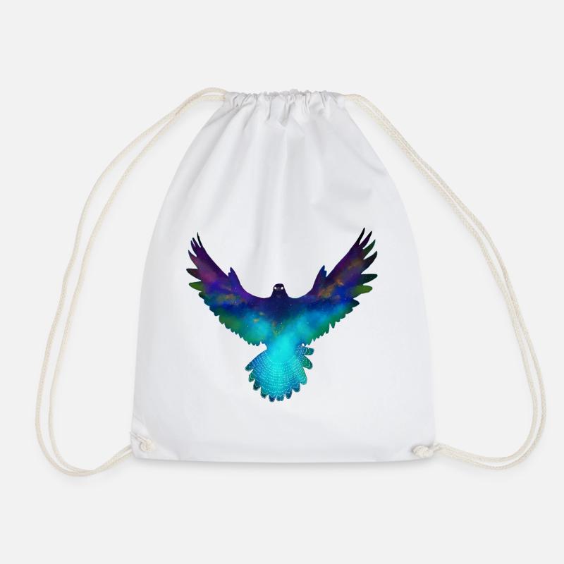 eagle falcon - Drawstring Bag - white