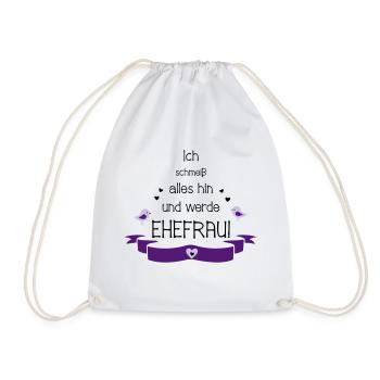 Junggesellinnenabschied Hochzeit Ehefrau Geschenk - Turnbeutel - Weiß - Vorne