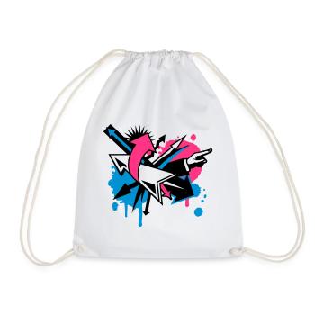 Arrows in different directions - Drawstring Bag - white - Front