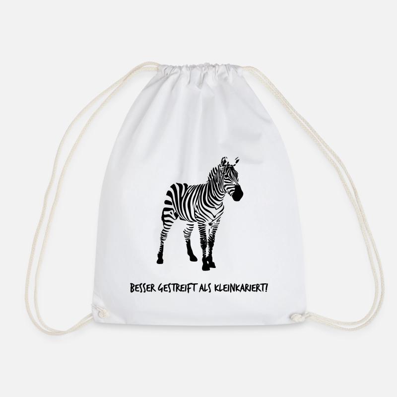 Zebra - Turnbeutel - Weiß
