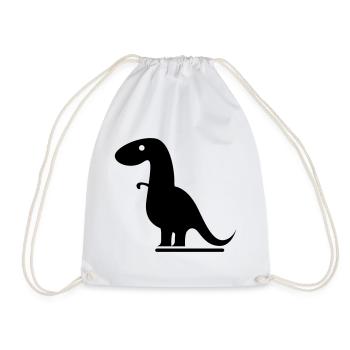 dinosaur - Drawstring Bag - white - Front