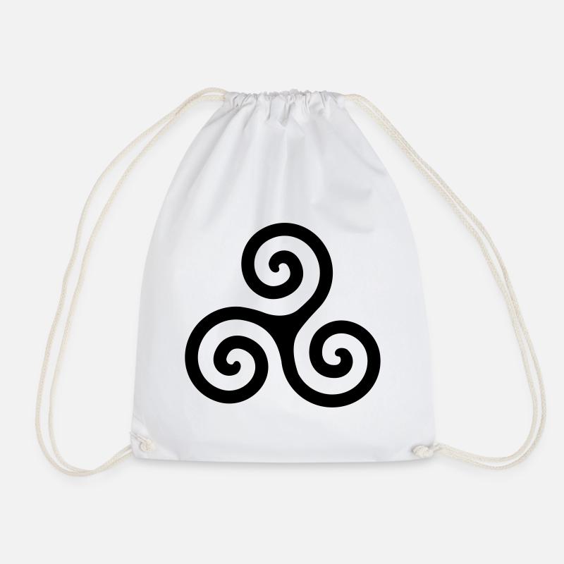 spiral - Drawstring Bag - white