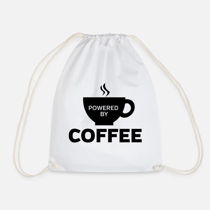 Powered By Coffee - Sac de sport léger - blanc