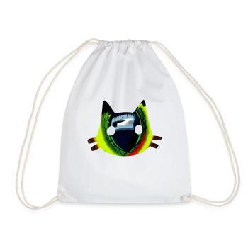 Oeil de chat en contour de chat - Sac de sport léger - blanc - Devant