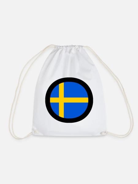 Schweden Flagge - Turnbeutel - Weiß