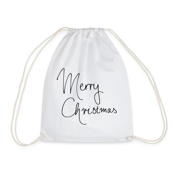 Merry Christmas - Drawstring Bag - white - Front