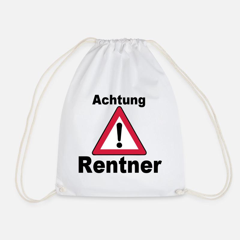 Rente Rentner Rentnerin Berufe Achtung Rentner(25) - Turnbeutel - Weiß