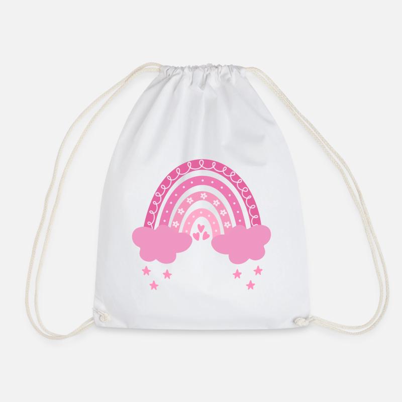 Boho Regenbogen - Turnbeutel - Weiß